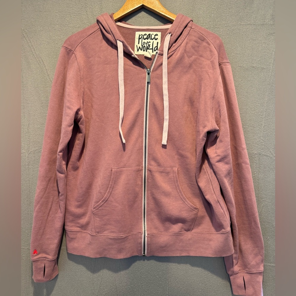 Peace Love World Women's Dusty Rose Hoodie